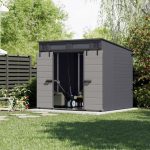 Suncast Modernist 8 ft. × 7 ft. Dual Barn Door Outdoor Storage Shed - Image 4