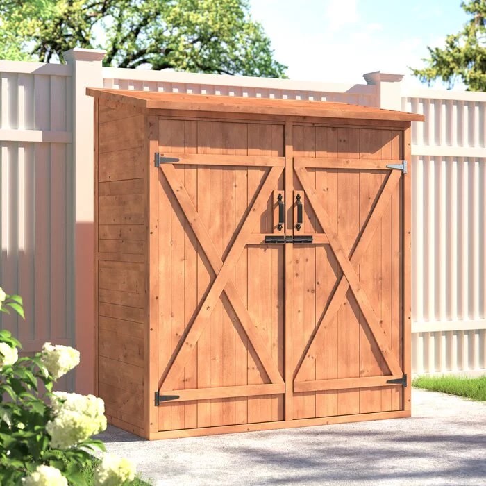 5_ft._W_x_2_ft._7_in._D_Solid_Wood_Lean-To_Tool_Shed-1 5 ft. W x 2 ft. 7 in. D Solid Wood Lean-To Tool Shed - Image 1