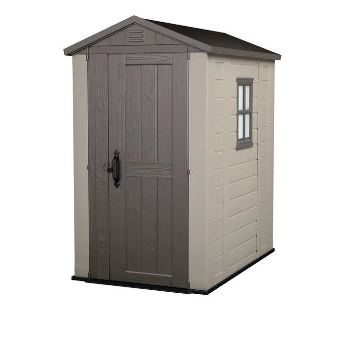 Factor_4x_6_FT_Durable_Resin_Outdoor_Storage_Shed_with_Reinforced_Steel_For_Lawn_Patio_Garden-1 Factor 4x 6 FT Durable Resin Outdoor Storage Shed with Reinforced Steel For Lawn Patio Garden - Image 1