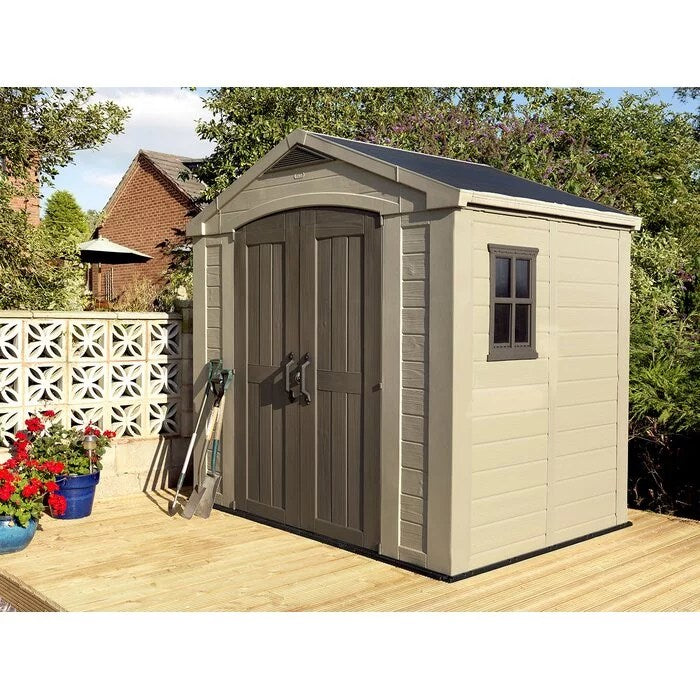 Factor_8_ft._W_x_6_ft._D_Plastic_Storage_Shed Factor 8 ft. W x 6 ft. D Plastic Storage Shed - Image 1